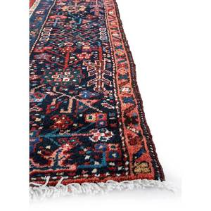 Alfombra de Lana Anudada a Mano Aalam, Diseño de Medallón Rojo Naranja, Kilim Rectangular de 9x12, Abstracta, Hecha a Mano para Adolescentes, para Entrada o Pasillo - Product Image 4