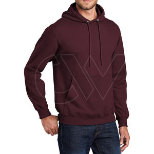 เสื้อฮู้ดผ้าคอตตอนโพลีเอสเตอร์แบบสวมหัวสำหรับผู้ชายเสื้อมีฮู้ดผ้าขนแกะแบบปรับแต่งได้ - Product Image 4