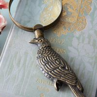 Handmade Eco-Friendly Brass Classic Circle Magnifying Glass Office Desk Accessories Foldable Lightweight Rectangle Reading