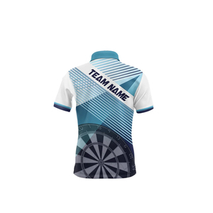 Nom personnalisé personnalisé hommes Dart T-Shirts Sublimation Polo Dart Jersey tissu respirant hommes Bowling T-Shirts - Product Image 3