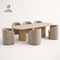 Ensemble de table à manger rectangulaire de luxe Vantel pour 8 personnes, meubles de salle à manger pour villa, fournisseur d'exportation