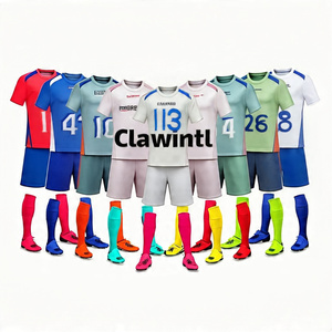 Maillot de football unisexe de haute qualité à manches courtes, séchage rapide, en polyamide teint, pour équipes nationales, ensemble complet, vente en gros, fabricant - Product Image 1