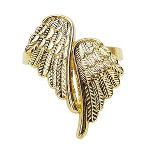 Anillo de servilleta de latón de alta calidad, diseño de alas de pieza antigua, último anillo de servilleta de latón pulido brillante de latón macizo a la venta - Product Image 1