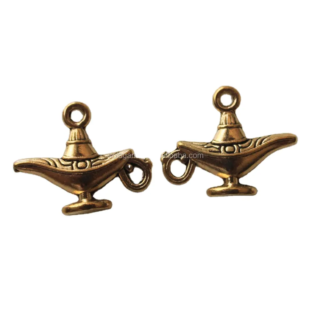 Волшебная лампа Aladdin из цинкового сплава, шарм для браслета, ожерелья, подвески, сделай сам, металлические украшения, аксессуары ручной работы