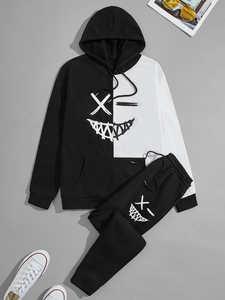 Ensemble de survêtement unisexe décontracté, pantalon de jogging de gymnastique solide, sweat à capuche, entraînement athlétique, fitness, course à pied, tenue de sport - Product Image 5