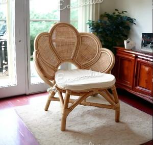 Chaise de bébé en rotin de fleur écologique faite à la main élégante chaise pour enfants taille enfant en bas âge meubles pour enfants - Product Image 1