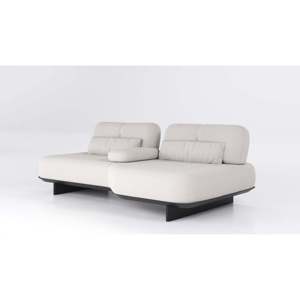 A-Propos Maxi Armless Farmhouse Style Double Depth Right Sectional <b>Sofa</b> One Seat Set with Swivel Chair Velvet Fabric <b>Cover</b> - Product Image 2