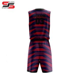 Uniformes de baloncesto totalmente sublimados Ropa deportiva sublimada Diseño personalizado Uniformes de ropa de equipo de baloncesto hechos en poliéster - Product Image 2