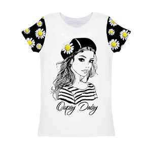 Camisetas de algodón con diseño impreso personalizado para mujeres y niñas, ropa informal de alta calidad, venta al por mayor, precio de exportación - Product Image 2
