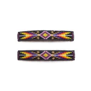 Handmade Seed Beads <b>Barrette</b> Hair <b>Clip</b> Custom Design Stylish Hairstyles Accessory for Party - Product Image 4