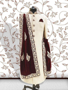 Vestido para fiesta India/paquistaní y boda, deslumbrante, elegante, Indo-occidental, Sherwani, 2021 - Product Image 3