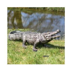 Sculptures de tigre d'or Antique d'or lourd Sculptures de jardin de conception moderne pour le décor de parc de patio de cour de jardin - Product Image 6