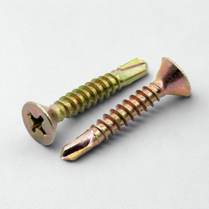 Vis à tête fraisée auto-perceuse à tête plate CKS C1022 DIN 7504 O / ISO 15482 en acier au carbone zingué jaune - Product Image 6