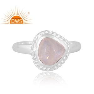 Meilleures ventes Bague empilable en argent sterling fin avec pierre de lune naturelle arc-en-ciel Fabricant de bijoux personnalisés - Product Image 3