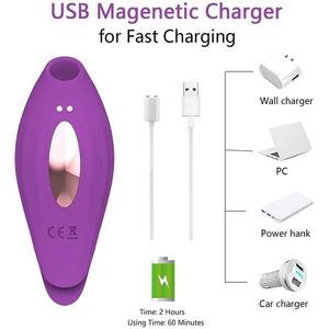 Vibrateur à succion pour femme avec fonctions de léchage et de double stimulation pour massage des seins et plaisir en couple - Product Image 4