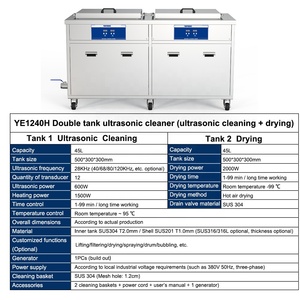 <span class=keywords><strong>Nettoyeur</strong></span> à ultrasons industriel Yunyisonic à double réservoir avec séchage à air chaud intégré, équipement de décarbonisation d'injecteurs <span class=keywords><strong>diesel</strong></span> ODM - Product Image 2