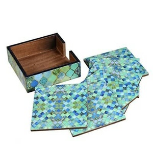 Wooden Coaster <b>Rectangle</b> Shape Fancy New Design Stylish Standard Best Quality Coaster - Product Image 4
