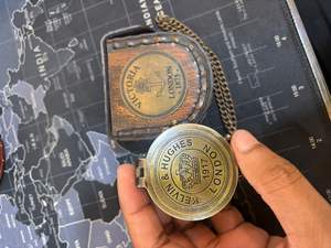 Para que siempre pueda encontrar el camino a casa, brújula de latón náutico Premium de latón con cadena de cuero en regalo hecho a mano antiguo - Product Image 3