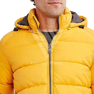 Blouson d'hiver matelassé léger pour homme, style vintage, couleur unie, à capuche, séchage rapide, respirant, coupe-vent, pour l'extérieur - Product Image 6