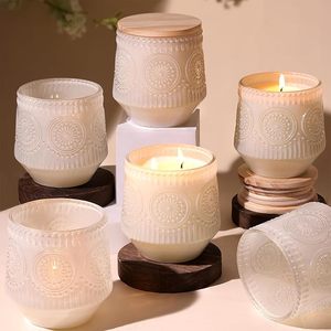 Frascos para velas para hacer velas-Frascos grandes de vidrio de 13,5 oz con tapas y etiquetas de madera, frascos vacíos para velas, recipientes para velas - Product Image 6