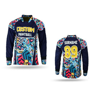 Paintball Gear OEM ODM MOQ bajo Ventas al por mayor Sublimación personalizada Suave Peso ligero Transpirable 100% Algodón Jersey de alta calidad - Product Image 5