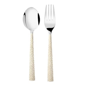 Ensemble de couverts contemporains en argent avec un design minimaliste élégant pour table à manger, cuisine ou célébration de l'Inde - Product Image 3