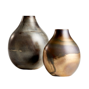 Vases à fleurs en métal antique pour la décoration du sol de la maison, vases à fleurs décoratifs d'intérieur et d'extérieur et jarre pour la décoration - Product Image 1