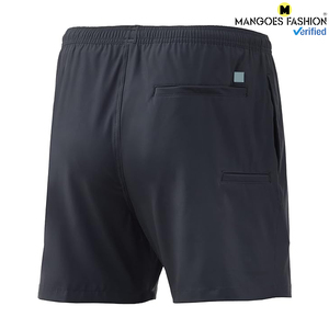 Short de bain de volley en coton solide à séchage rapide pour homme-Entrejambe 5.5 "avec taille élastique pour un confort toute la journée et doublure en maille extensible - Product Image 3
