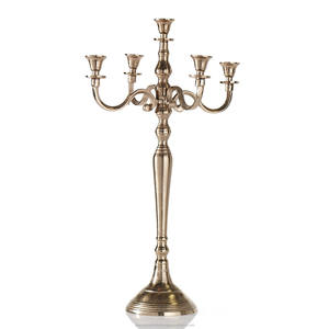 Candélabre en métal classique à 5 bras fait à la main bol en aluminium nouvel an décor à la maison centre de table pour les mariages noël dernier style - Product Image 4