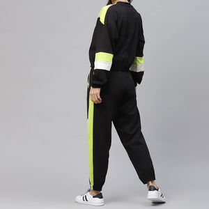 Chándal de gran tamaño para mujer, novedad en técnica de diamantes de imitación con estampado de 100% bloques y logotipo personalizado, último diseño de invierno - Product Image 3