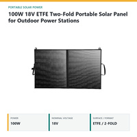 Panneau solaire portable pliable 100W 18V ETFE pour stations d'alimentation extérieures