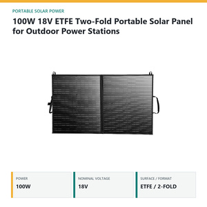 Panel Solar Portátil Plegable de 100W 18V ETFE para Estaciones de Energía al Aire Libre - Product Image 2