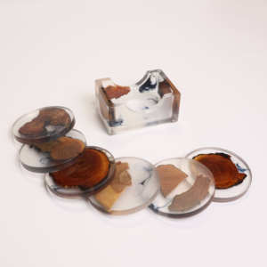 Posavasos de Madera Estilo Ecológico, Tapetes de Madera Natural para Bebidas, Ideales para la Decoración Moderna del Hogar, la Cocina y la Oficina - Product Image 2