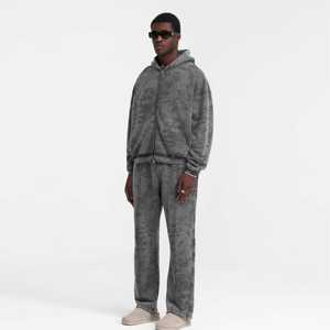 Alta calidad 100% algodón 420 GSM Heavyweight Pullover Hombres Sudadera con capucha de gran tamaño Fleece No String Hoodie Loose cropped HOODIE - Product Image 1