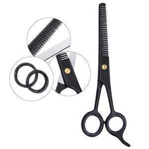2025 Professional 6.5\" Stainless Steel Black Thinning Scissors for Hair Dressing Sharp Trimming <b>Shears</b> for Men and Women - Product Image 4