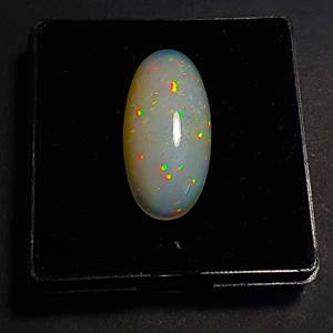 IGI certificado Natural etíope diamante cabujón Welo ópalo calidad ópalo blanco 10 mm Oval Multi fuego calor piedra preciosa suelta - Product Image 4