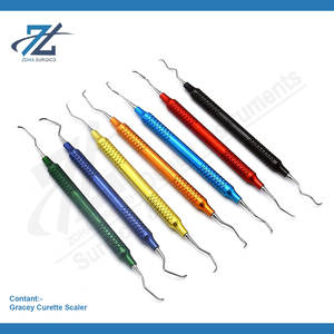 <b>Dental</b> Gracey Scaler Set 7PC High Quality Stainless Steel Manual CE Certified Class I Instrument Manufacturer Pakistan A+ Grade - Product Image 2