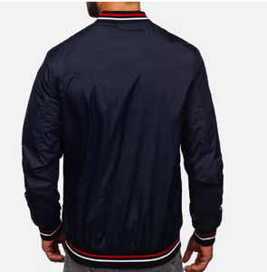 High Quality <b>Summer</b> Polyester Bomber <b>Jacket</b> Polyester Fabric Customized <b>Men</b> Sports Wear <b>Jacket</b> - Product Image 2