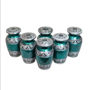 Handmade Brass Cremation <b>Urns</b> Indian Crafted Funeral <b>Jars</b> Premium Quality Memorial Accessories - Product Image 4