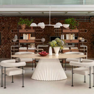 Mesa de Comedor Elíptica Extensible y Estable con Sistema Plisado, Mesa Ovalada de Madera Ensamblada con Lazy Susan para Cocina - Product Image 2