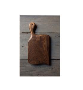 Tabla de cortar de color marrón claro Tabla de cortar elegante con mango y tabla de compras hecha a mano de madera - Product Image 3
