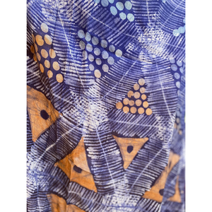 Tessuto da ricamo Batik Adire Alabela disegnato a mano su Chiffon Premium Design artigianale - Product Image 6
