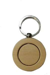 Porte-clés en bois écologique avec texte ou logo personnalisé, idéal pour les événements d'affaires, les mariages et les souvenirs - Product Image 2