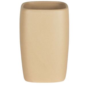 Portacepillos de dientes Spirella 'Retro' de gres en color marrón 7 x 11 cm - Product Image 1