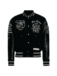 Veste bomber universitaire en laine de style Nouvel An, broderie de haute qualité, unisexe, personnalisable, hiver, baseball, varsity, respirante - Product Image 5