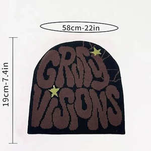 Nouveaux Bonnets en Diamant Personnalisés en Gros, Tous Logos, Tricotés Jacquard, 100% Acrylique, Style Urbain Unisexe - Product Image 6