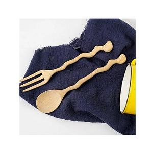 Ensemble de couverts design avec manche en bois, décoration de table à manger et de cuisine, designs de couverts à salade en bois, logo personnalisé, cadeaux élégants - Product Image 1