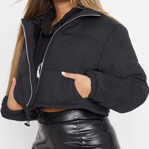 Veste courte d'hiver pour femme de haute qualité, meilleure vente, style personnalisé, manches longues, veste tissée courte - Product Image 4