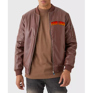 Chaquetas Universitarias de Béisbol Personalizadas de Alta Calidad con Bordado Chenille, Mangas de Cuero para Hombre, Chaquetas Varsity Unisex - Product Image 4