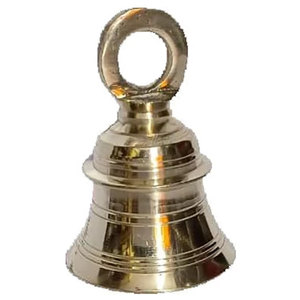 Handheld Brass Temple Bell Ghanti Indian Musical Instrument Accessory Home Diwali Decor Pooja <b>Mandir</b> Call Bell Christmas - Product Image 1